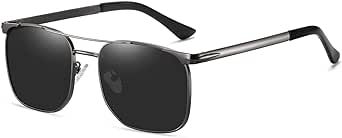 Gleyemor Fashion Sunglasses for Men Stylish Retro Square Aviator Shades UV400 Protection