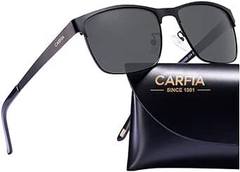 CARFIA Metal Mens Sunglasses Polarized UV400 Protection for Driving Fishing Hiking Golf Everyday Use CA5225