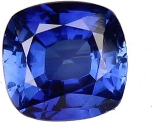 SAS GEMS Natural Blue Sapphire Ceylon Cornflower 8.65 Ct, Square Cut Certified Loose Gemstone