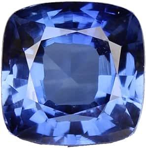 SAS GEMS Natural Blue Sapphire Ceylon Cornflower 8.00 Ct, Square Cut Certified Loose Gemstone