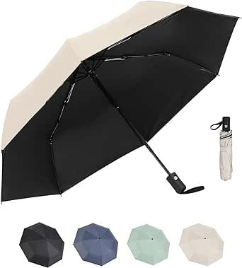 42 Inch Portable Travel Umbrella - Windproof Umbrella for Rain, Strong and Compact - Ideal for Car, Golf, Backpacking, and On-the-Go Use