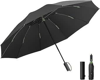 Beneunder Windproof Umbrella Tri-fold Reverse Folding Umbrella Lightweight Portable Travel Umbrella,Strong Compact Umbrella for Wind and Rain,Perfect Car Umbrella,Backpack,and On-the-GO