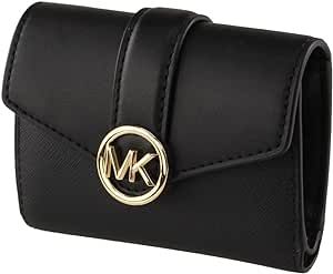 Michael Kors Carmen Medium Flap Wallet (Leather, Black)