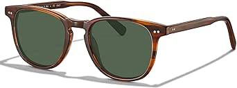 CARFIA Retro Cool Acetate Polarized Sunglasses for Men UV Protection, Outdoor Fashion Driving Eyewears Male Square Sunnies