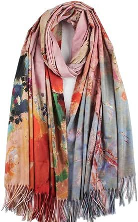 Umjetnost Soft Cashmere Feel Scarf For Women Winter Warm Scarves Large Shawl Wrap Monet Van Gogh Art Print