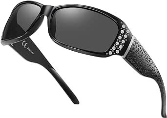 HAOLOTA Women's Polarized Sunglasses - Fashionable Wraparound Butterfly Design with UV400 Protection