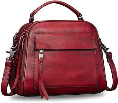 Genuine Leather Crossbody Bags for Women Handmade Vintage Hobo Handbag Clutch Satchel Purses