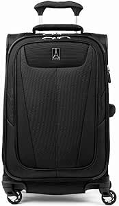 Travelpro Maxlite 5 Softside Expandable Luggage with 4 Spinner Wheels, Lightweight Suitcase, Men and Women, Black, Carry-On 21-Inch