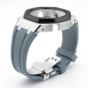 YANLITIAN Ga2100 Fit For Casioak Stainless Steel Watch Case Watch Refit Fit For G Shock 2110 Rubber Strap Metal Bezel Watch Accessories Suit