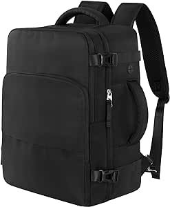 Hanples Large Travel Laptop Backpack for Men Women, Carry On Hiking Backpack, Waterproof Durable Business Backpack with USB Charging Port, College Computer Bag, Fits 16 Inch Laptop