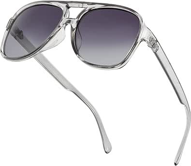 Teumire Classic Polarized Aviator Sunglasses for Men Women Retro Oversized Frame Sun Glasses