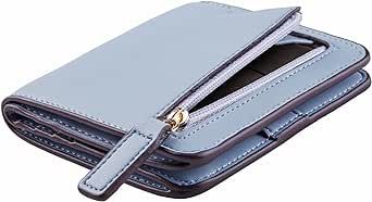 Toughergun Womens Rfid Blocking Small Compact Bifold Luxury Genuine Leather Pocket Wallet Ladies Mini Purse with ID Window