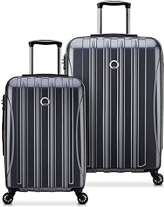 DELSEY Paris Helium Aero Hardside Expandable Luggage with Spinner Wheels, Titanium, 2-Piece Set (21/25)