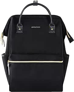 KROSER Laptop Backpack 17" Stylish Backpack Water Repellent College Casual Daypack with USB Port Travel Business Work Bag for Men/Women-Black
