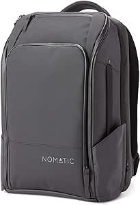 NOMATIC Travel Pack - 20L Water Resistant Laptop Bag - TSA-Ready Expandable Black Backpack
