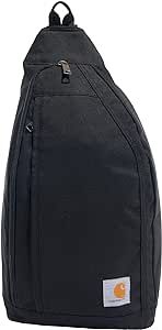 Carhartt Mono Sling Backpack, Unisex Crossbody Bag for Travel and Hiking, Black