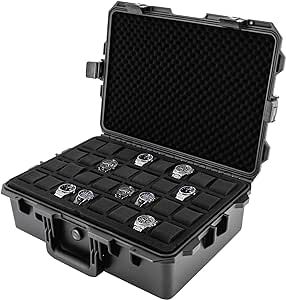 32 Slot Watch Safety Waterproof And Moisture-Proof Box, Watch Storage Box Can Be Padlocked Display Box Organization And Protection, Waterproof Level IP67, can be Used To Store Watches, Bracelets