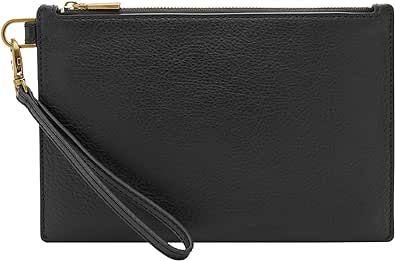 Fossil Women's Leather Wristlet Wallet Pouch with Removable Strap for Women
