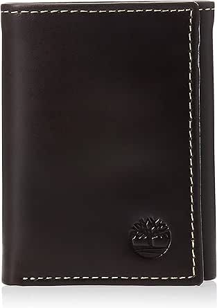 Timberland Men's Leather Trifold Wallet with ID Window