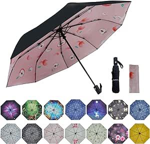 LLanxiry Umbrella Windproof Travel Umbrellas for Rain Black Folding Umbrellas 10 RIBS Automatic Strong Portable Wind Resistant Backpack Umbrella for Men and Women