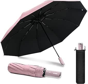 DOFOWOT UV Protection Umbrella for Rain Windproof, UPF 50+ UV Umbrellas Windproof, Sun Umbrella Portable, Travel Umbrella Compact, Automatic Open Close Umbrella for Men Women