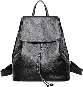 BOYATU Travel Leather Backpack Purse for Women - Elegant Ladies Genuine Leather Shoulder Bag Handbag