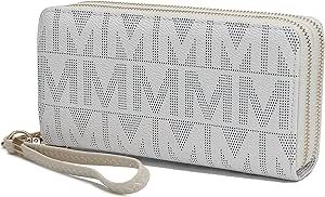 MKF Collection Wristlet Wallet Purse for Women – PU Leather Bag – Lady Fashion Clutch Handbag, Card Slots, Wrist Strap
