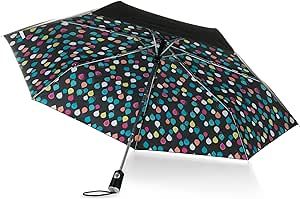 totes Canopy Print Auto Open Close Umbrella, Raindrops