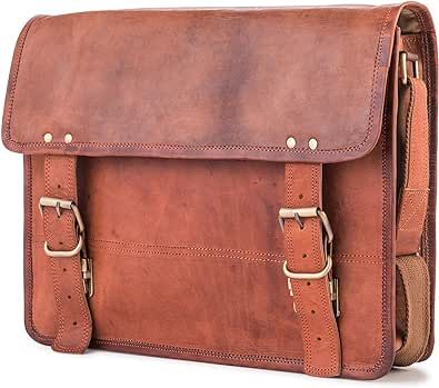 BERLINER BAGS Vintage Leather Messenger Bag York, Briefcase for Men and Women - Brown