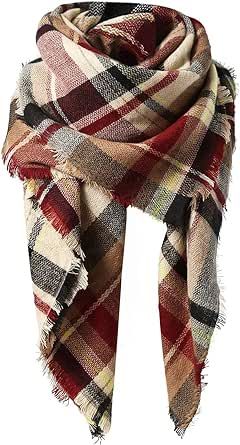 Sweet Gifts for Women - Scarves for Women Gifts Plaid Blanket Scarf Trendy Tartan Scarves Oversized Wrap Shawl Gift