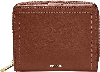 Fossil Women's Logan Leather RFID-Blocking Mini Multifunction Bifold Wallet for Women