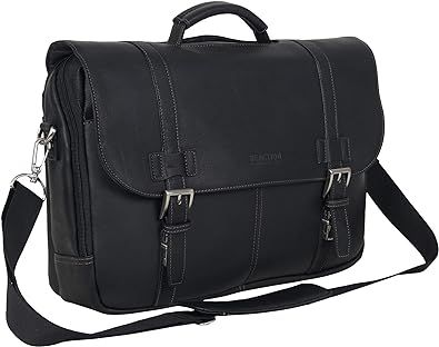 Kenneth Cole REACTION Show Business 16" Colombian Leather Business Laptop Portfolio Messenger Bag
