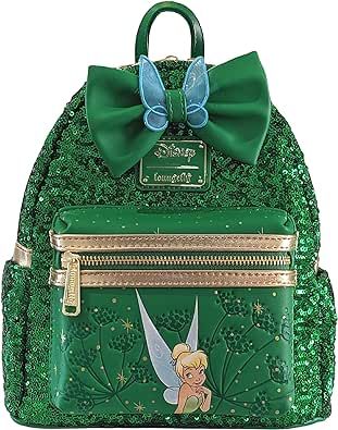 Loungefly Tinkerbell Green Sequin Mini Double Strap Shoulder Bag