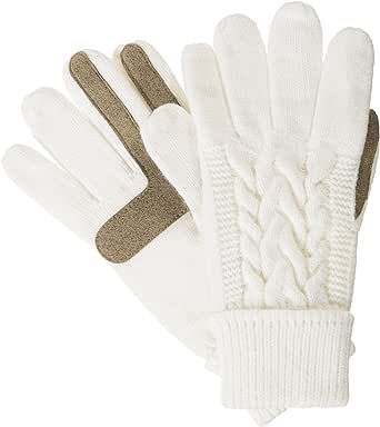 isotoner Women's Cable Knit Gloves with Touchscreen Palm Patches