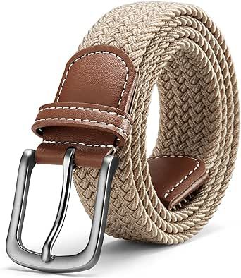 Zitahli Stretch Belt Men- Mens Woven Braided Web Belt 1 3/8 for Golf Casual Hunting Pants Shirts Jeans
