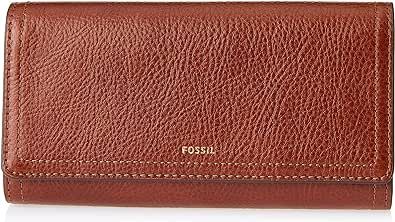 Fossil Women's Logan Leather RFID-Blocking Flap Clutch Wallet for Women