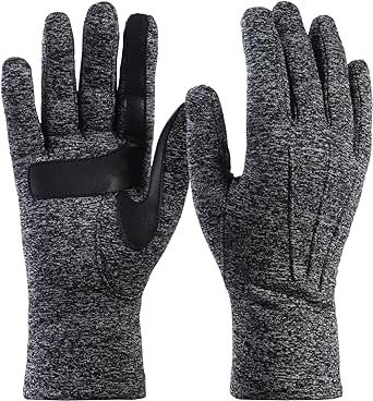 isotoner womens Spandex Cold Weather Stretch Gloves With Warm Fleece Lining