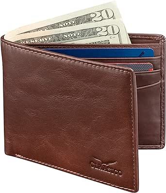 Wallet for Men’s - Genuine Leather Slim Bifold RFID Wallet - Gift for Men Packed in Stylish Gift Box