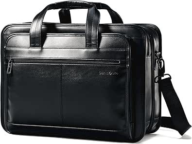 Samsonite Leather Expandable Briefcase 17 inch